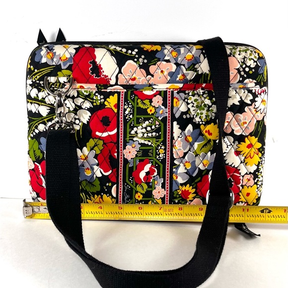 Vera Bradley Floral Laptop Bag - Black, Red, Yellow - Picture 8 of 10